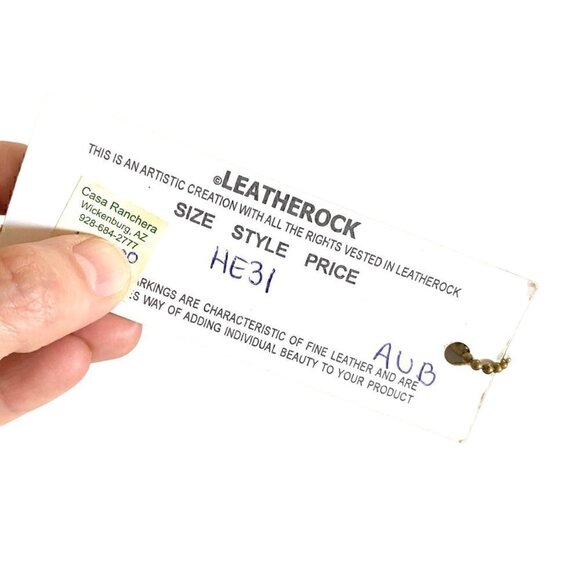 Leatherock  Semi Precious Stone Leather Crossbody Swarovski Elements Brown HE31 - Picture 5 of 16